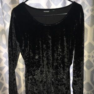 Black velvet dress